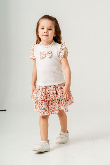 2-9 Yaş Menekşe Bloom Kız Çocuk Takım-Turuncu