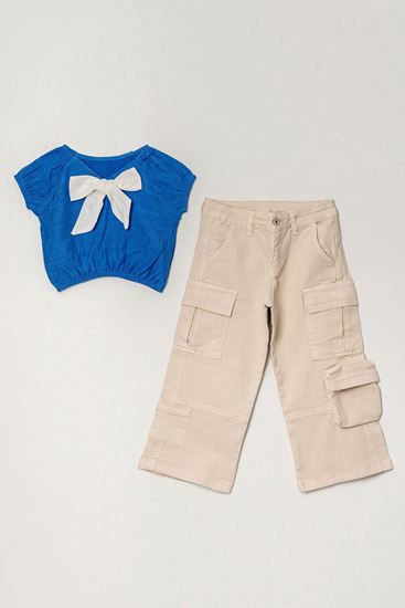 3-8 Yaş Los Angeles Kız Çocuk Pantolonlu Takım-Saks