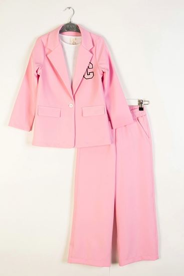 4-9 Yaş Premium Cormany Classic Kız Çocuk Takım-Pembe