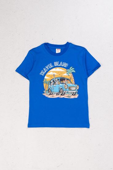 4-9 Yaş Travel Summer Erkek Çocuk T-Shırt-Saks