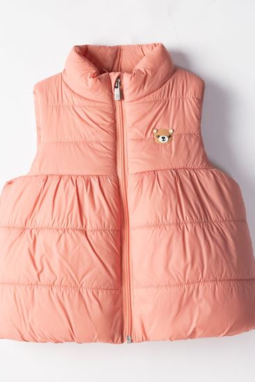 1-10 Yaş Happy Bear Kız Çocuk Dolgulu Şişme Yelek-Yavruağzı