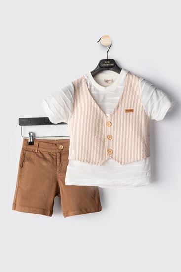 2-6 Yaş Classic Cotto Erkek Çocuk Takım-Latte