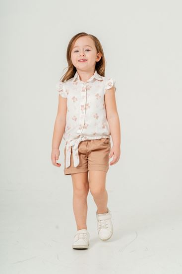 6-9 Yaş Ayıcıklı Happy Kız Çocuk Takım-Latte