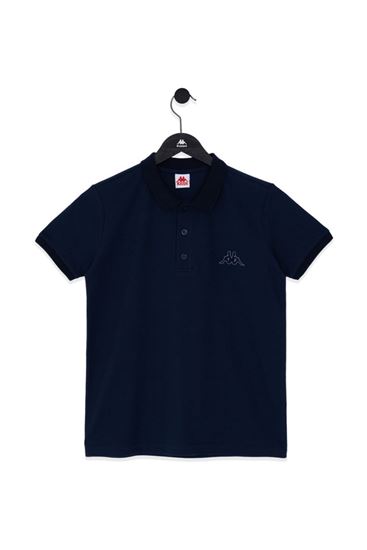 5-16 Yaş Lisanslı Kappa Erkek Çocuk Polo Yaka T-Shırt-Lacivert