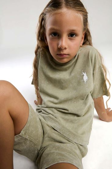 4-15 Yaş Lisanslı Us Polo Assn Kız Çocuk Takım-Haki