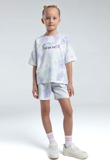 2-15 Yaş Colors New Cotto Kız Çocuk Takım-Lila