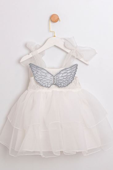 2-5 Yaş Angel Dream Gırl Kız Çocuk Elbise-Uzay Grisi