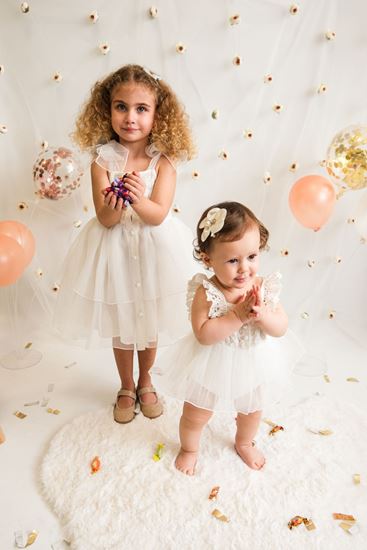 2-5 Yaş Angel Dream Gırl Kız Çocuk Elbise-Latte