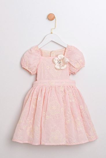 2-5 Yaş Mira Rana Kız Çocuk Elbise-Pembe