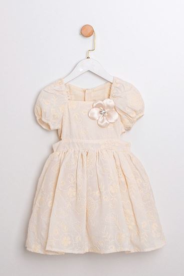 2-5 Yaş Mira Rana Kız Çocuk Elbise-Latte