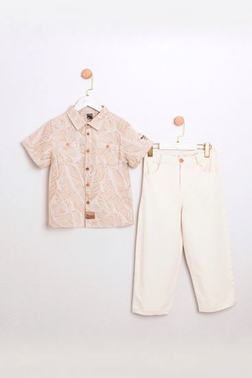 5-8 Yaş Marcelo Cool Erkek Çocuk Takım-Latte