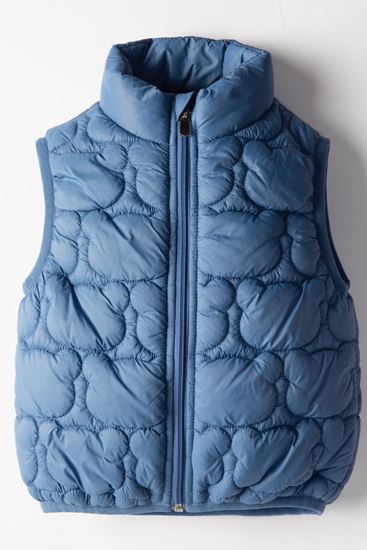 1-5 Yaş Bear Happy Dolgulu Erkek Çocuk Yelek-İndigo