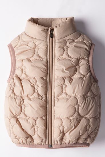 1-5 Yaş Bear Happy Dolgulu Erkek Çocuk Yelek-Bej