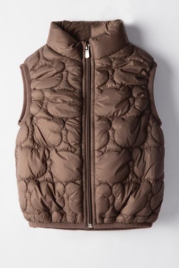 1-5 Yaş Bear Happy Dolgulu Erkek Çocuk Yelek-Kahverengi