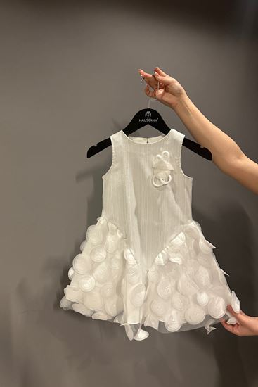 4-12 Yaş Angel White Kız Çocuk Elbise-Beyaz