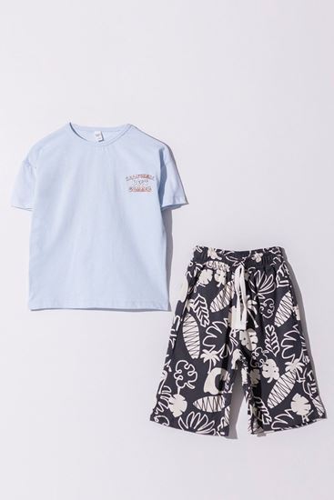 6-13 Yaş Calıfornia Summer Erkek Çocuk Takım-Mavi