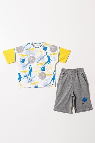 6-9 Yaş Basketball Cool Erkek Çocuk Takım-Sarı