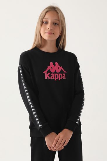 7-16 Yaş KAPPA Kız Çocuk Sweat -Siyah-Siyah