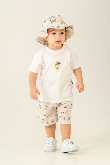 9-24 Ay Camp Friend Erkek Bebek 3'Lü Takım-Ekru