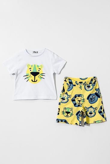 2-5 Yaş Cool Owen Erkek Çocuk Takım-Ekru