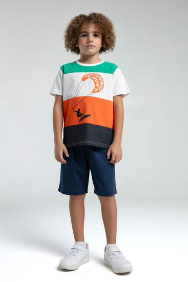 2-15 Yaş Summer Surfing Erkek Çocuk Takım-Oranj