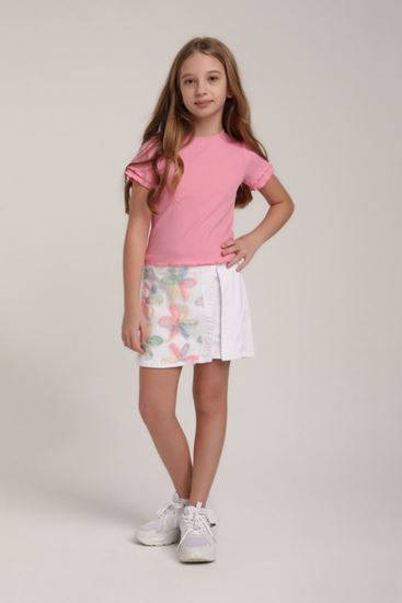 5-14 Yaş New Premium Flow Kız Çocuk Şort Etekli Takım-Pembe