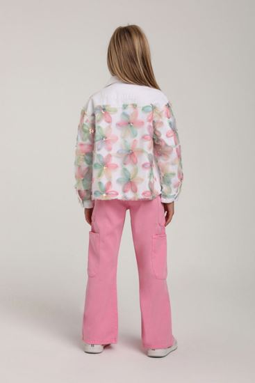 5-14 Yaş New Premium Flow Kız Çocuk Ceket-Ekru