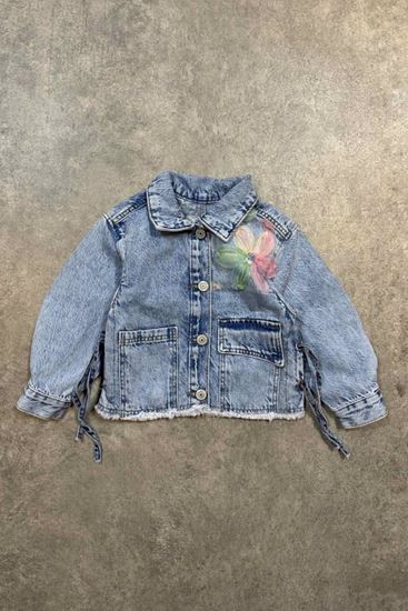 1-5 Yaş Premium Flow Yellow Kız Çocuk Ceket-Mavi