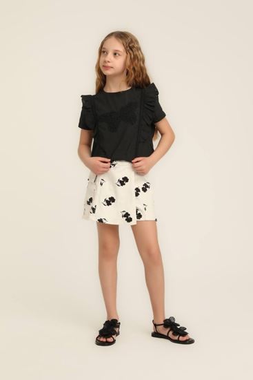 5-14 Yaş Butterfly Mahra Kız Çocuk Takım-Siyah