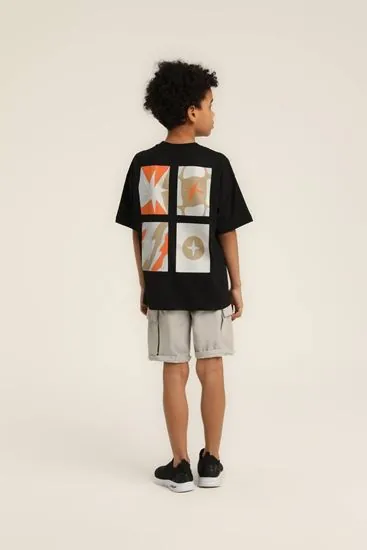5-14 Yaş World Black Design Erkek Çocuk Takım-Siyah