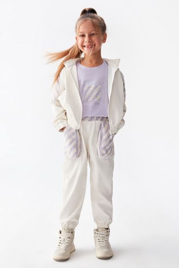 4-8 Yaş All Star Kız Çocuk Pantolon-Lila