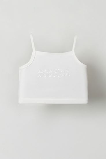 4-8 Yaş Elagance Basic Kız Çocuk Crop-Ekru