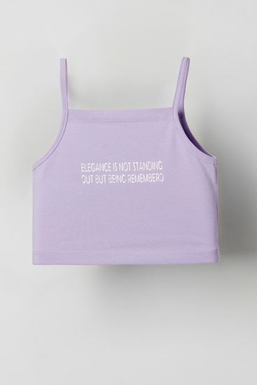 4-8 Yaş Elagance Basic Kız Çocuk Crop-Lila
