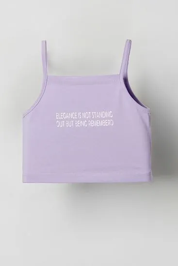 4-8 Yaş Elagance Basic Kız Çocuk Crop-Lila