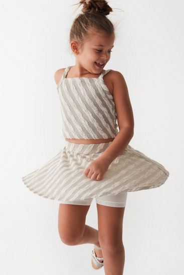 4-8 Yaş All Star Dance Kız Çocuk Şort Etek-Uzay Grisi