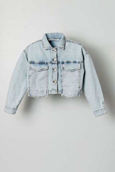 8-14 Yaş Best Magic Cool Kız Çocuk Ceket-Mavi