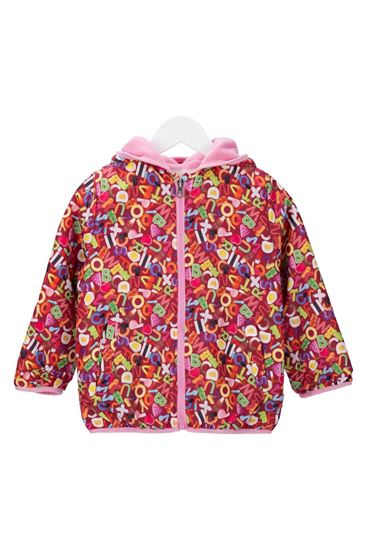 3-8 Yaş Lisanslı Haribo Kız Çocuk Mont-Pembe
