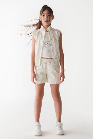 8-14 Yaş Shine Kız Çocuk Şort-Ekru