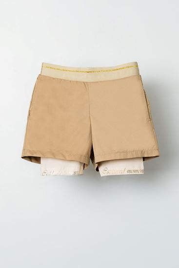 8-14 Yaş Design Moment Kız Çocuk Şort-Caramel