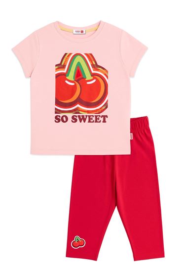 2-8 Yaş Lisanslı Haribo Kız Çocuk Takım-Pudra