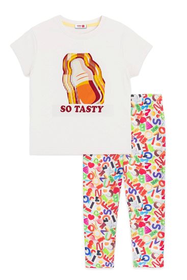 2-8 Yaş Lisanslı Haribo Kız Çocuk Takım-Krem