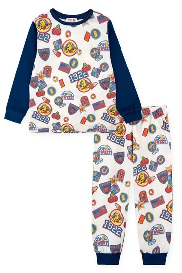 2-8 Yaş Lisanslı Haribo Erkek Çocuk Pijama Takımı-Lacivert