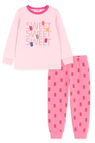 2-8 Yaş Lisanslı Haribo Kız Çocuk Pijama Takımı-Pembe