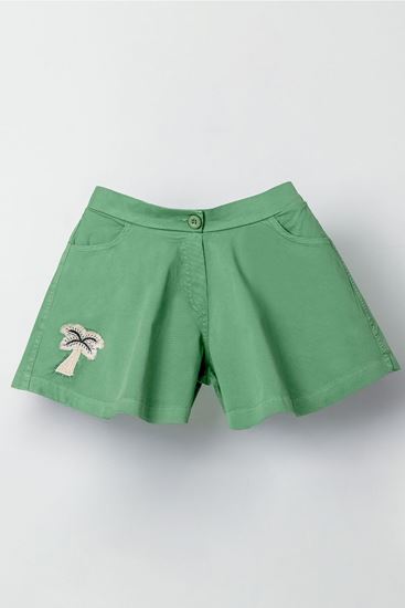 8-14 Yaş Miami Paloma Kız Çocuk Şort-Yeşil