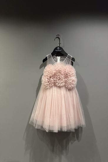 4-8 Yaş New Paulina Kız Çocuk Abiye-Pudra