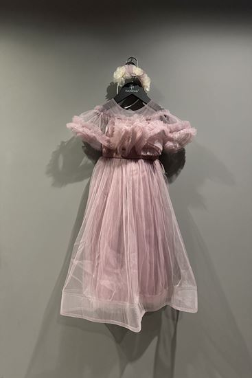 6-10 Yaş Sugar Pollyana Kız Çocuk Elbise-Mürdüm