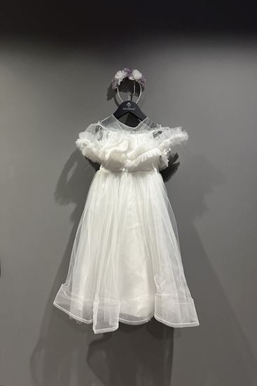 6-10 Yaş Sugar Pollyana Kız Çocuk Elbise-Ekru