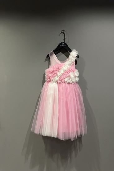 2-10 Yaş Rana Flower Kız Çocuk Abiye-Pembe