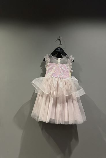 2-8 Yaş Isabelle Design Kız Çocuk Abiye-Mürdüm