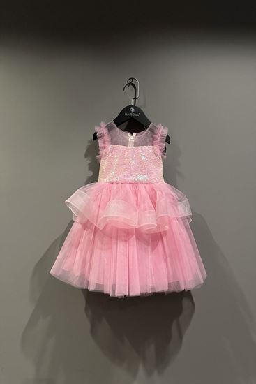 2-8 Yaş Isabelle Design Kız Çocuk Abiye-Pembe